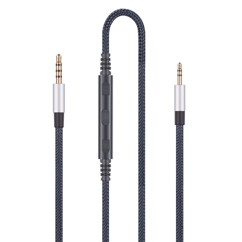 ABLET 3.5mm to 2.5mm Male Audio Replacement Cable Compatible with Bose oe2, oe2i, AE2, QC35 Headphones, Remote Volume Control & in-Line Mic Cord Compatible with iPhone - Image 1